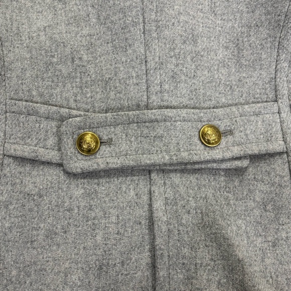 J.Crew Majesty‎ Peacot In Stadium Cloth F4923 sz 0 silver - Picture 7 of 16